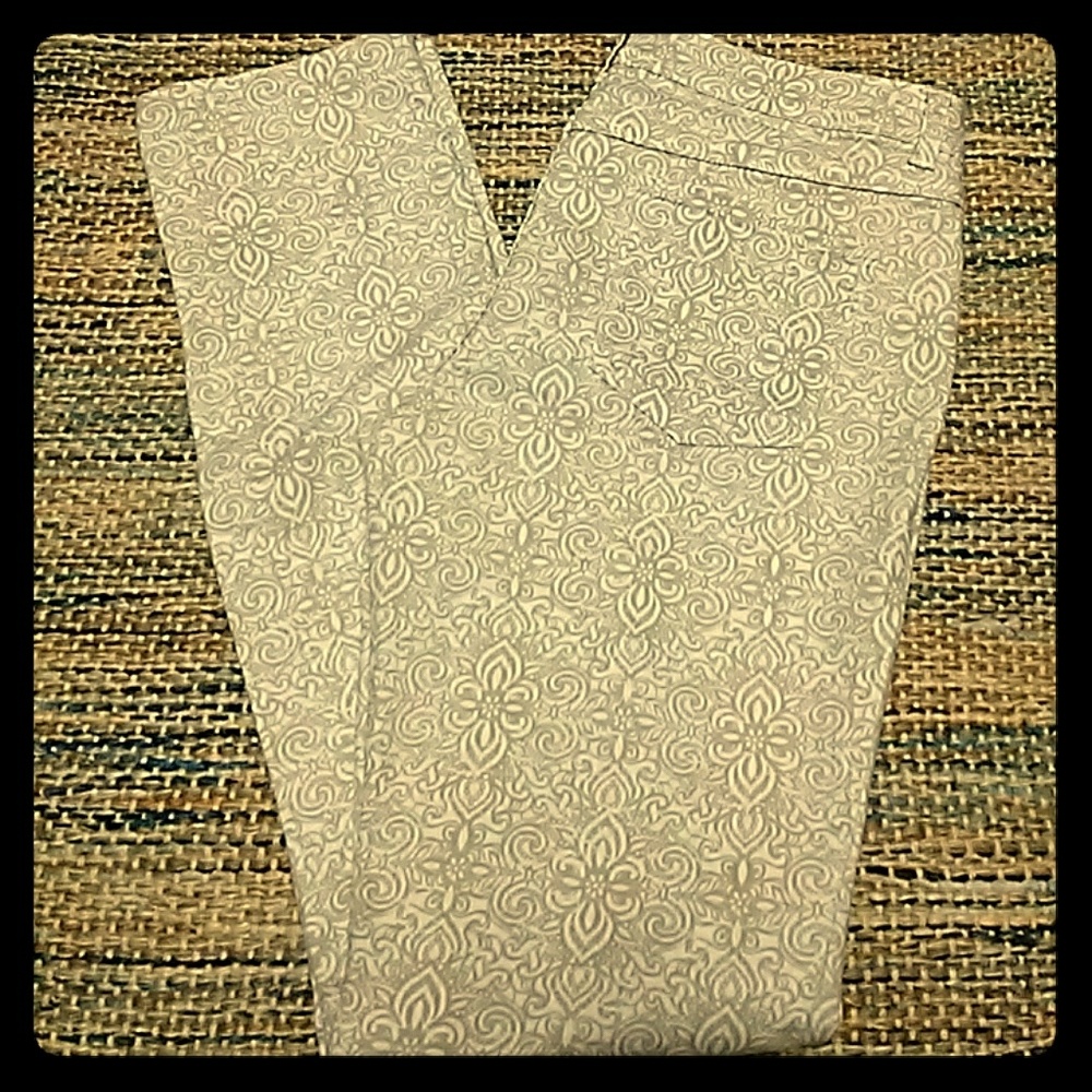 prAna Kara White & Taupe print jeans Size 12